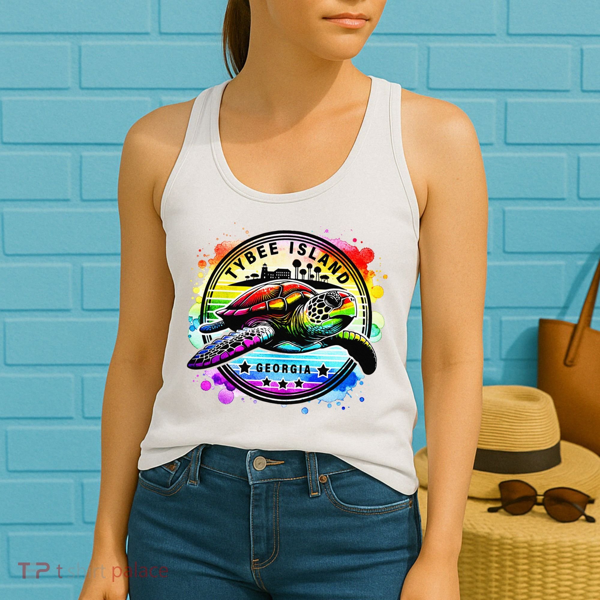 Tybee Island Georgia Sea Turtle Ga Women's Tank Top