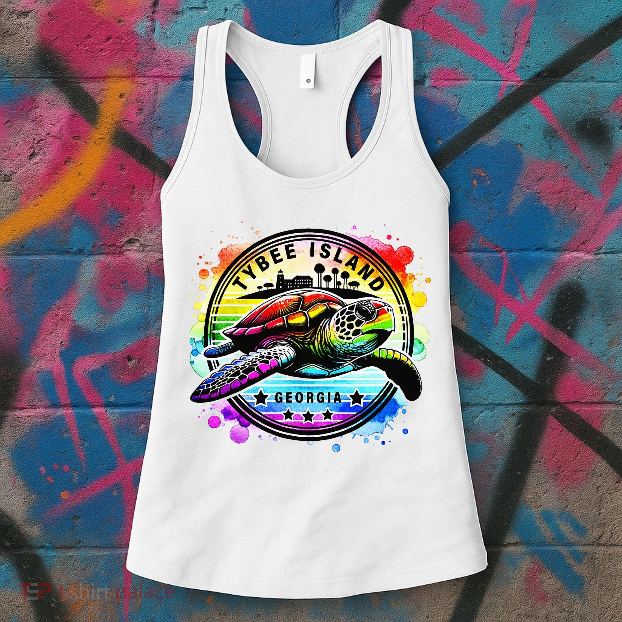 Tybee Island Georgia Sea Turtle Ga Women's Tank Top