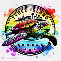 Tybee Island Georgia Sea Turtle Ga Women's Tank Top thumb 5
