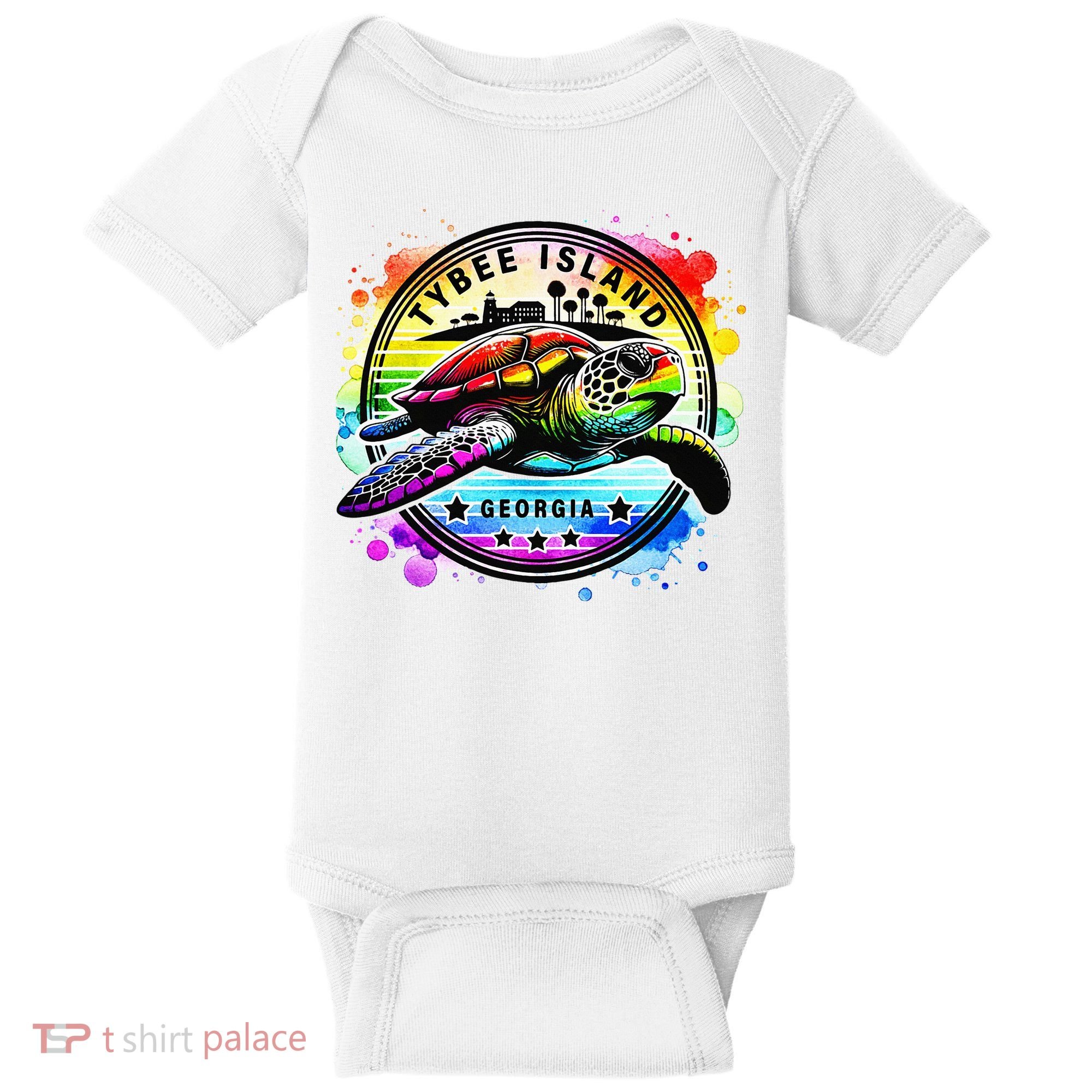 Tybee Island Georgia Sea Turtle Ga Baby Bodysuit