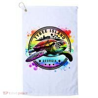 Tybee Island Georgia Sea Turtle Ga Golf Towel thumb 0