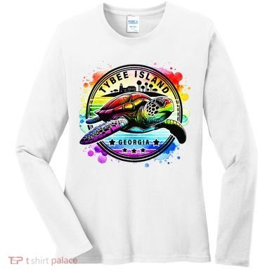 Tybee Island Georgia Sea Turtle Ga Women's Long Sleeve Shirt