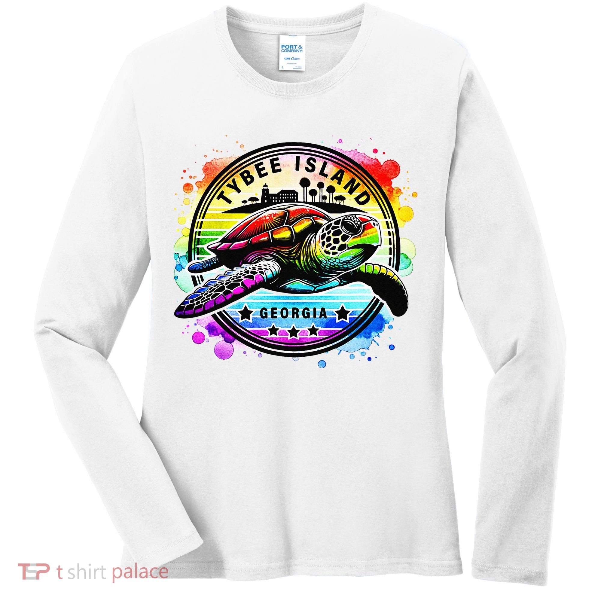 Tybee Island Georgia Sea Turtle Ga Women's Long Sleeve Shirt