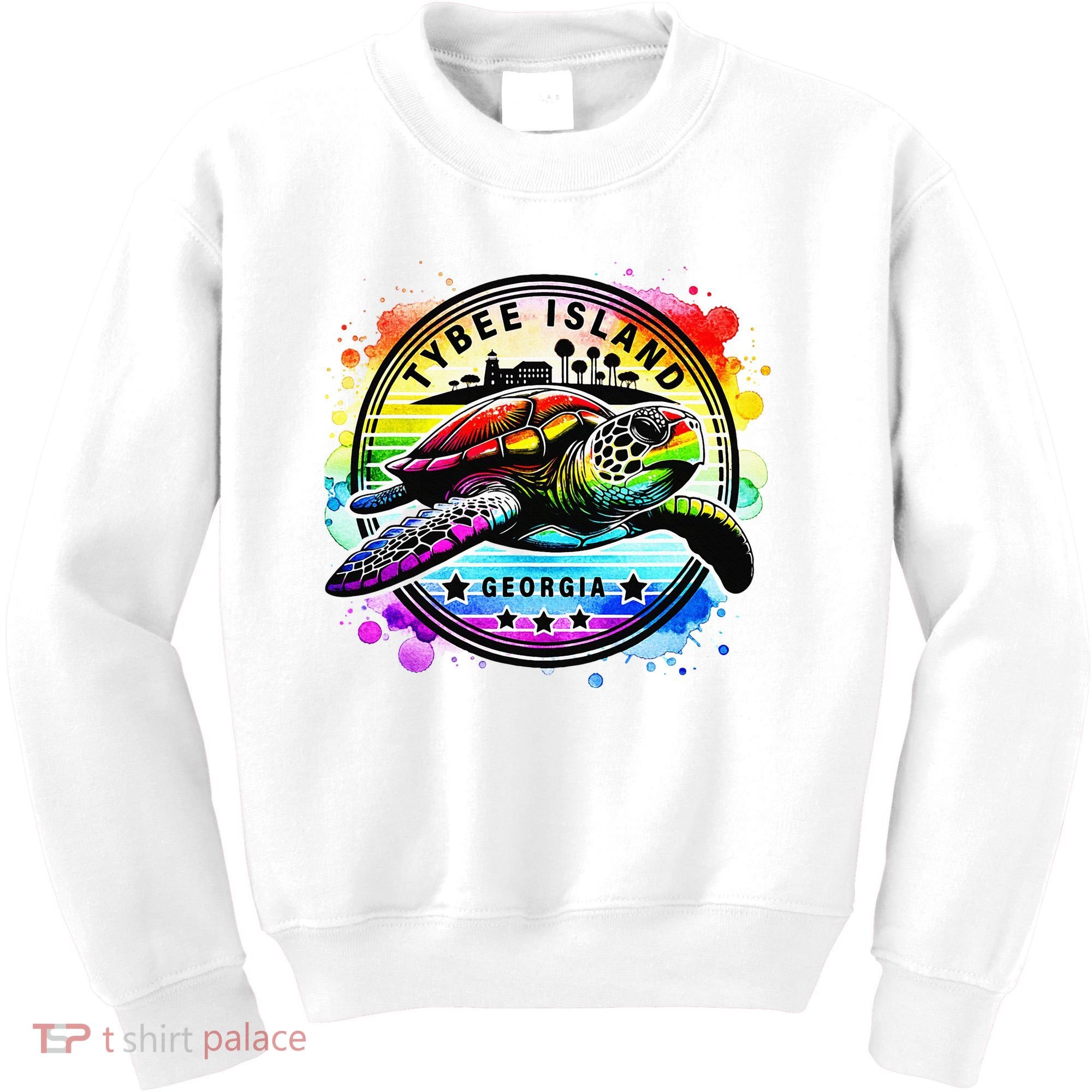 Tybee Island Georgia Sea Turtle Ga Kids Sweatshirt