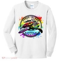 Tybee Island Georgia Sea Turtle Ga Kids Long Sleeve Shirt thumb 0