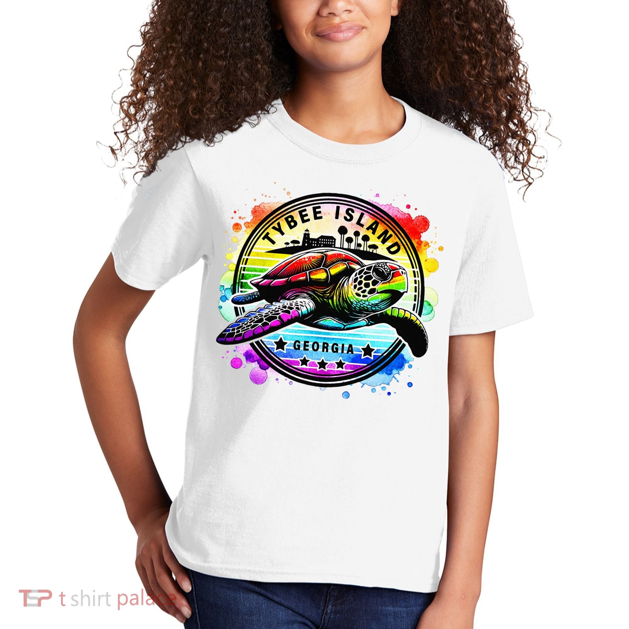 Tybee Island Georgia Sea Turtle Ga Kids T-Shirt