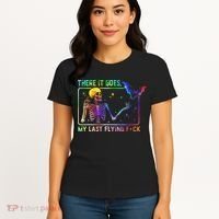 There It Goes My Last Flying Fuck Funny Skeleton Tie Dye Women's T-Shirt thumb 4