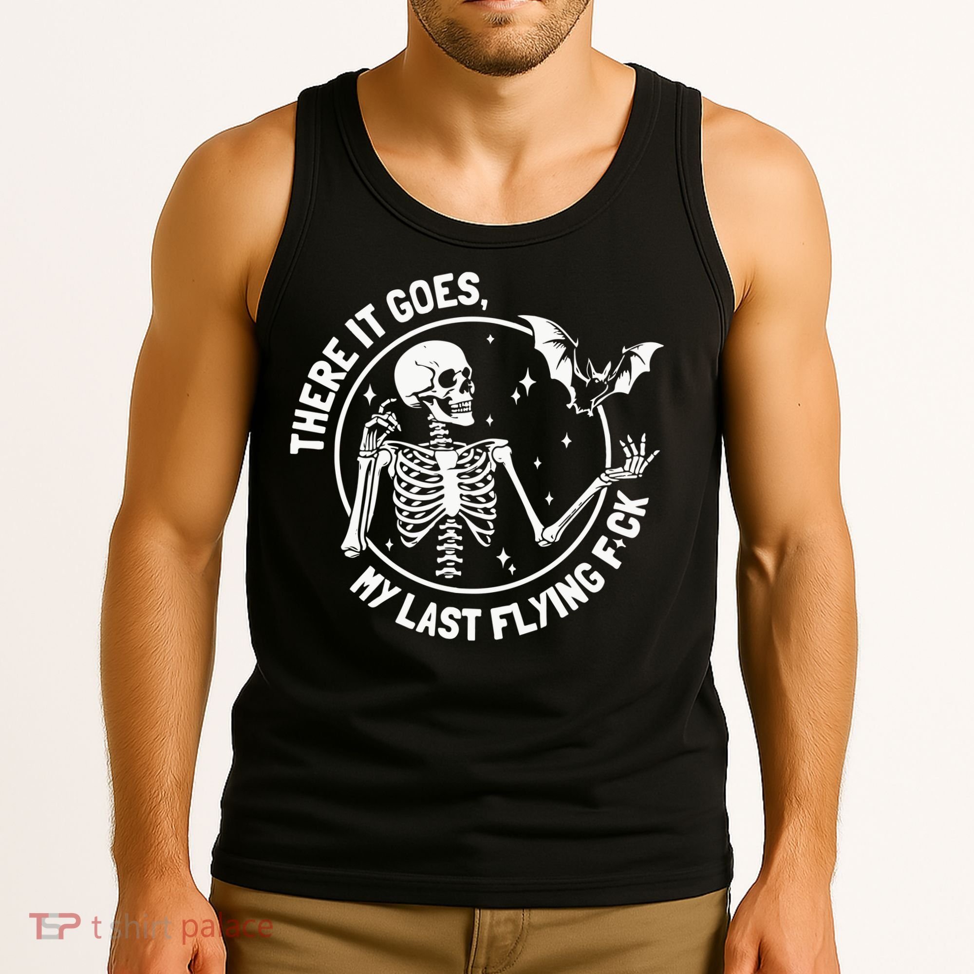 There It Goes My Last Flying Fuck Halloween Tank Top
