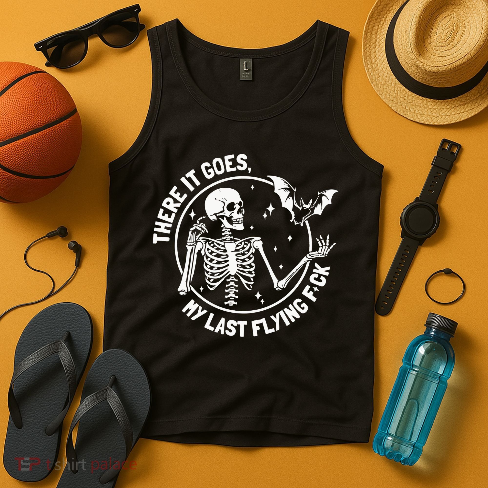 There It Goes My Last Flying Fuck Halloween Tank Top