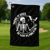 There It Goes My Last Flying Fuck Halloween Golf Towel thumb 1