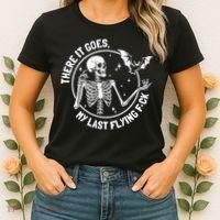 There It Goes My Last Flying Fuck Halloween Women's T-Shirt thumb 2