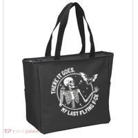 There It Goes My Last Flying Fuck Halloween Tote Bag thumb 2