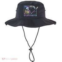 There It Goes My Last Flying Fuck Funny Skeleton Tie Dye Bucket Hat thumb 0