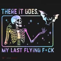 There It Goes My Last Flying Fuck Funny Skeleton Tie Dye Women's Hoodie thumb 2