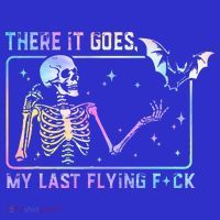 There It Goes My Last Flying Fuck Funny Skeleton Tie Dye Mousepad thumb 1