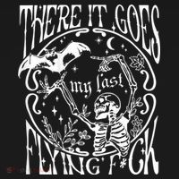 There It Goes My Last Flying F Halloween Skeleton Doggie Tank thumb 4