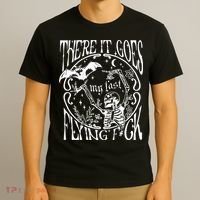 There It Goes My Last Flying F Halloween Skeleton T-Shirt thumb 3