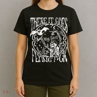 There It Goes My Last Flying F Halloween Skeleton T-Shirt thumb 4