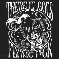 There It Goes My Last Flying F Halloween Skeleton Beanie thumb 2