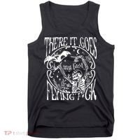 There It Goes My Last Flying F Halloween Skeleton Tank Top thumb 0