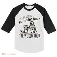 This Is Gonna Ruin The The World Raccoon Kids Colorblock Raglan Jersey thumb 0