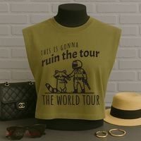 This Is Gonna Ruin The The World Raccoon Garment-Dyed Women's Muscle Tee thumb 3