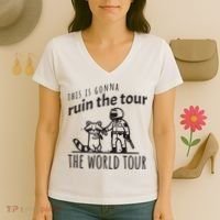 This Is Gonna Ruin The The World Raccoon Women's V-Neck T-Shirt thumb 3