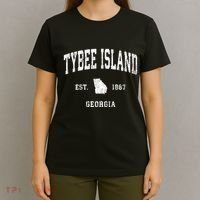 Tybee Island Georgia Ga Vintage Athletic T-Shirt thumb 4