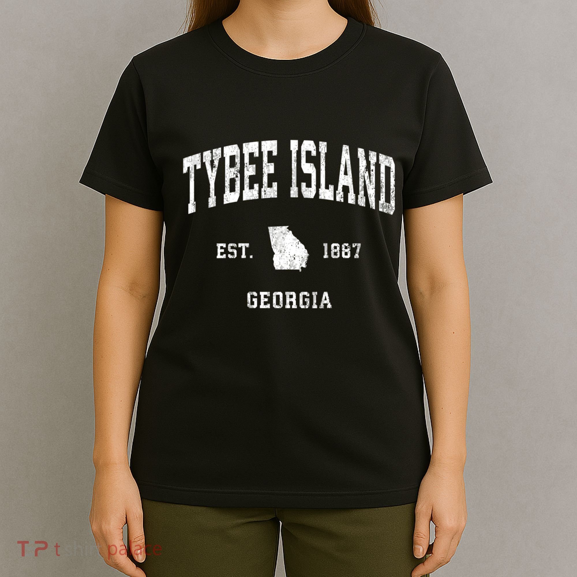 Tybee Island Georgia Ga Vintage Athletic T-Shirt