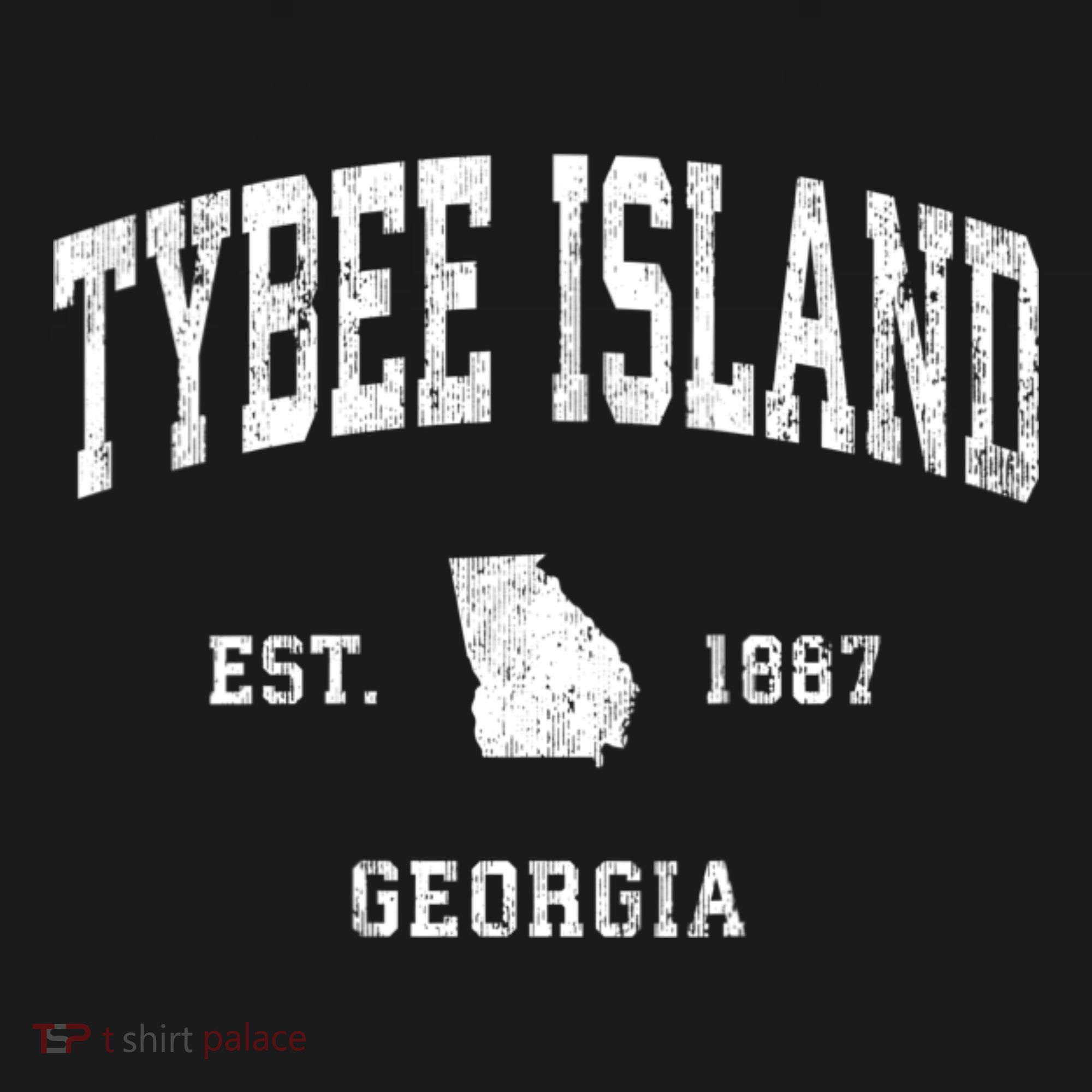 Tybee Island Georgia Ga Vintage Athletic T-Shirt