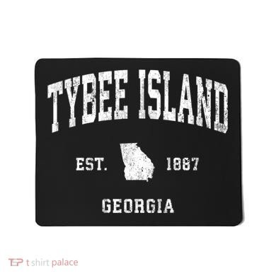 Tybee Island Georgia Ga Vintage Athletic Mousepad