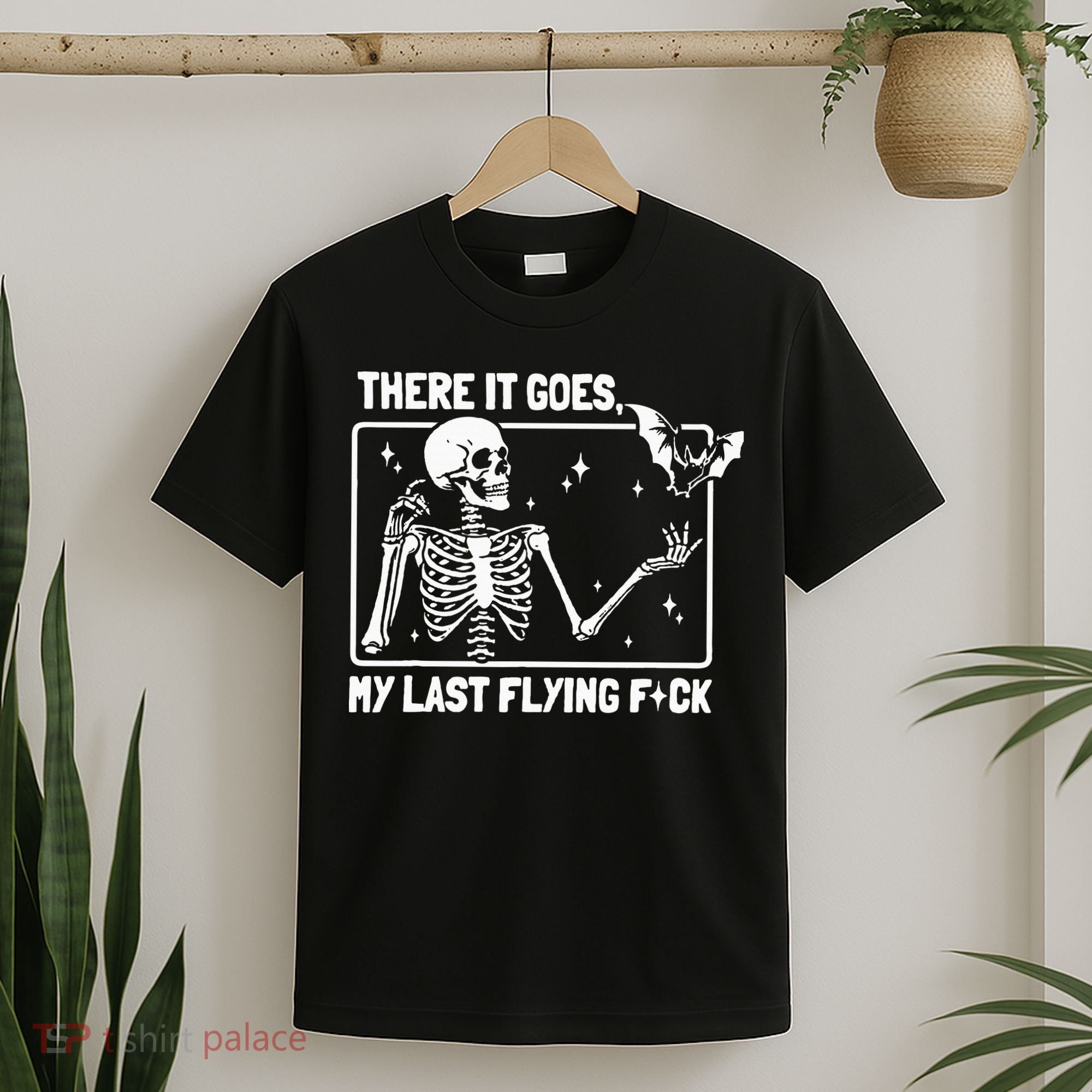 There It Goes My Last Flying F Skeletons Funny Halloween T-Shirt