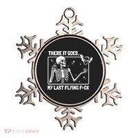 There It Goes My Last Flying F Skeletons Funny Halloween Ornament thumb 0