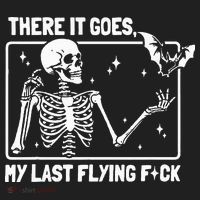 There It Goes My Last Flying F Skeletons Funny Halloween Hat thumb 2