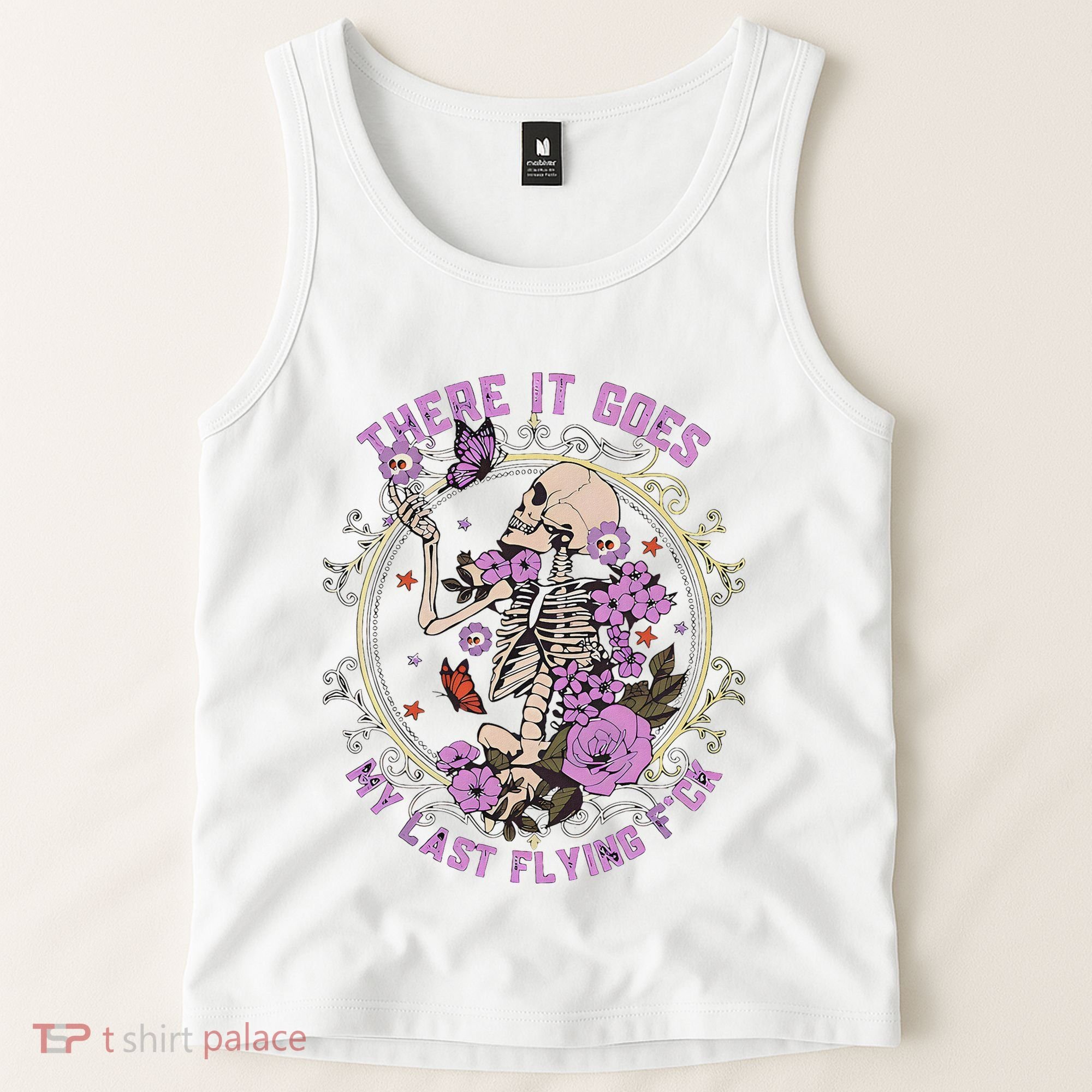 There It Goes My Last Flying Fuck Funny Sarcastic Tank Top