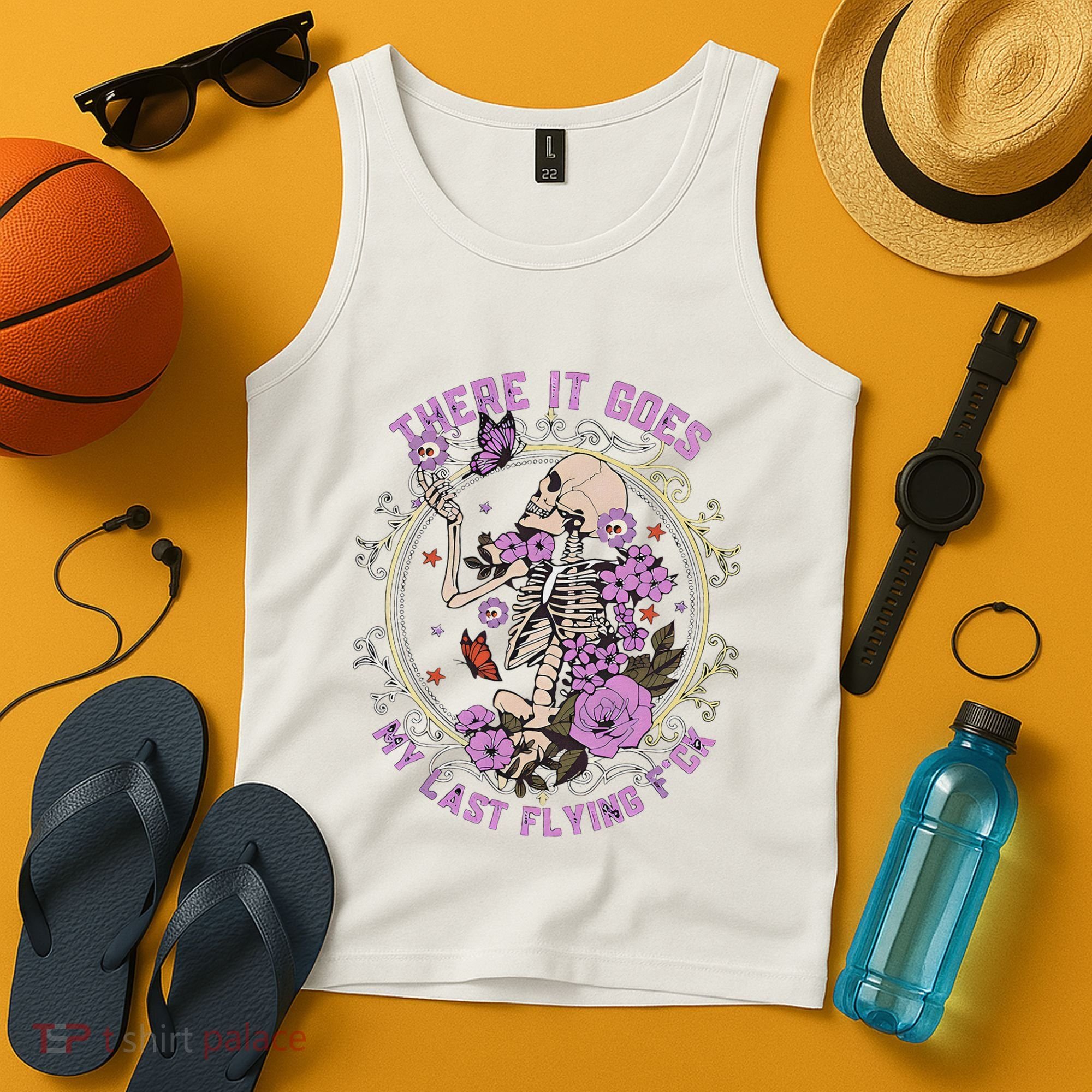 There It Goes My Last Flying Fuck Funny Sarcastic Tank Top