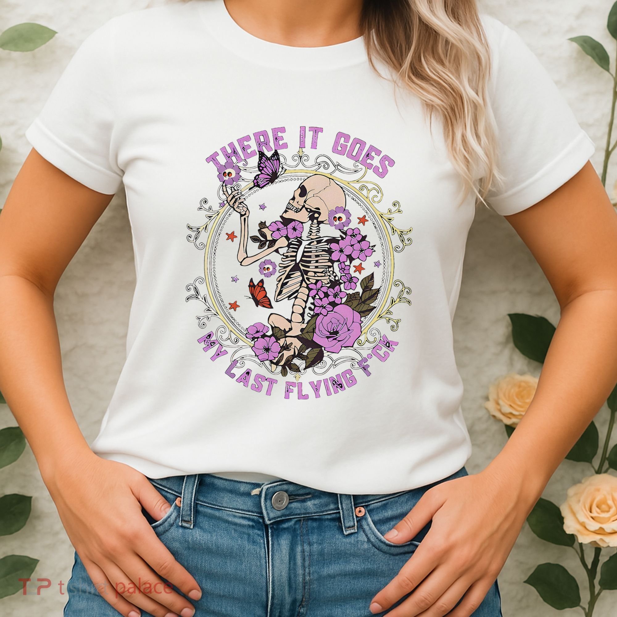 There It Goes My Last Flying Fuck Funny Sarcastic Women's T-Shirt