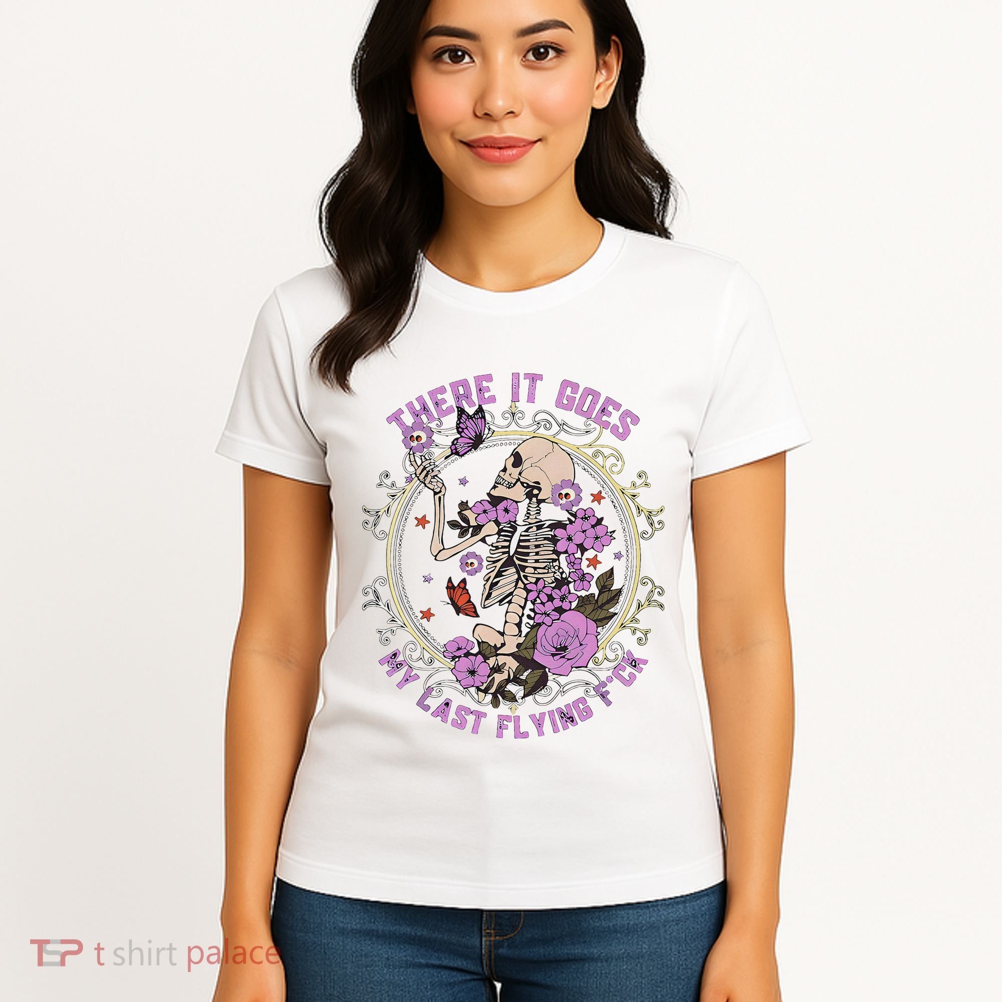 There It Goes My Last Flying Fuck Funny Sarcastic Women's T-Shirt
