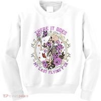 There It Goes My Last Flying Fuck Funny Sarcastic Kids Sweatshirt thumb 0