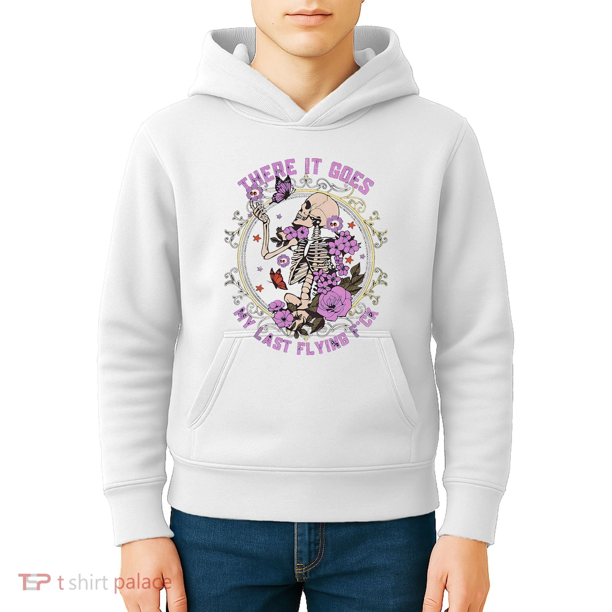 There It Goes My Last Flying Fuck Funny Sarcastic Kids Hoodie