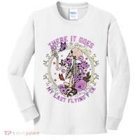 There It Goes My Last Flying Fuck Funny Sarcastic Kids Long Sleeve Shirt thumb 0