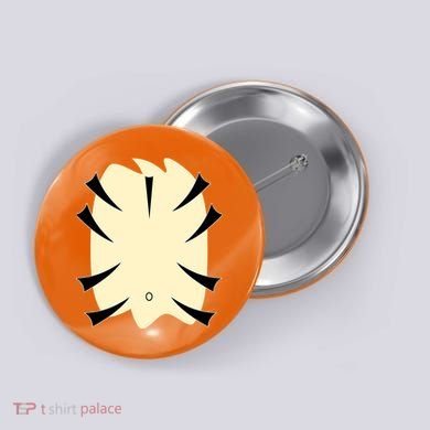 Tiger Belly Funny Halloween Costume Button