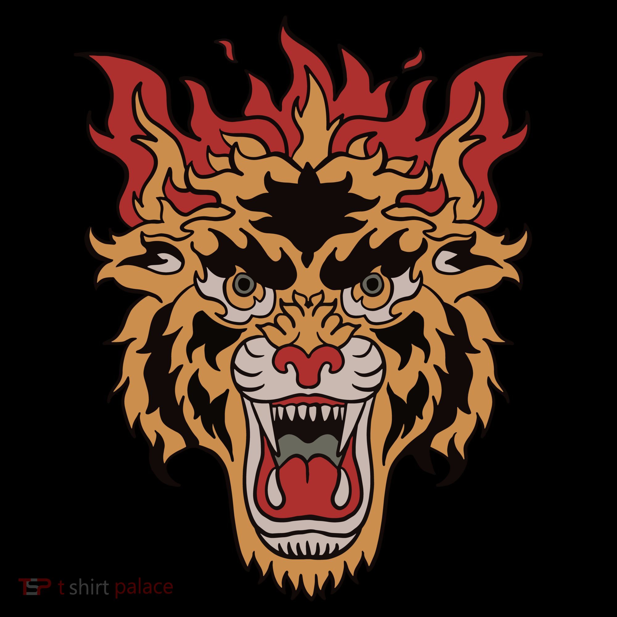 Tiger Flames Tote Bag