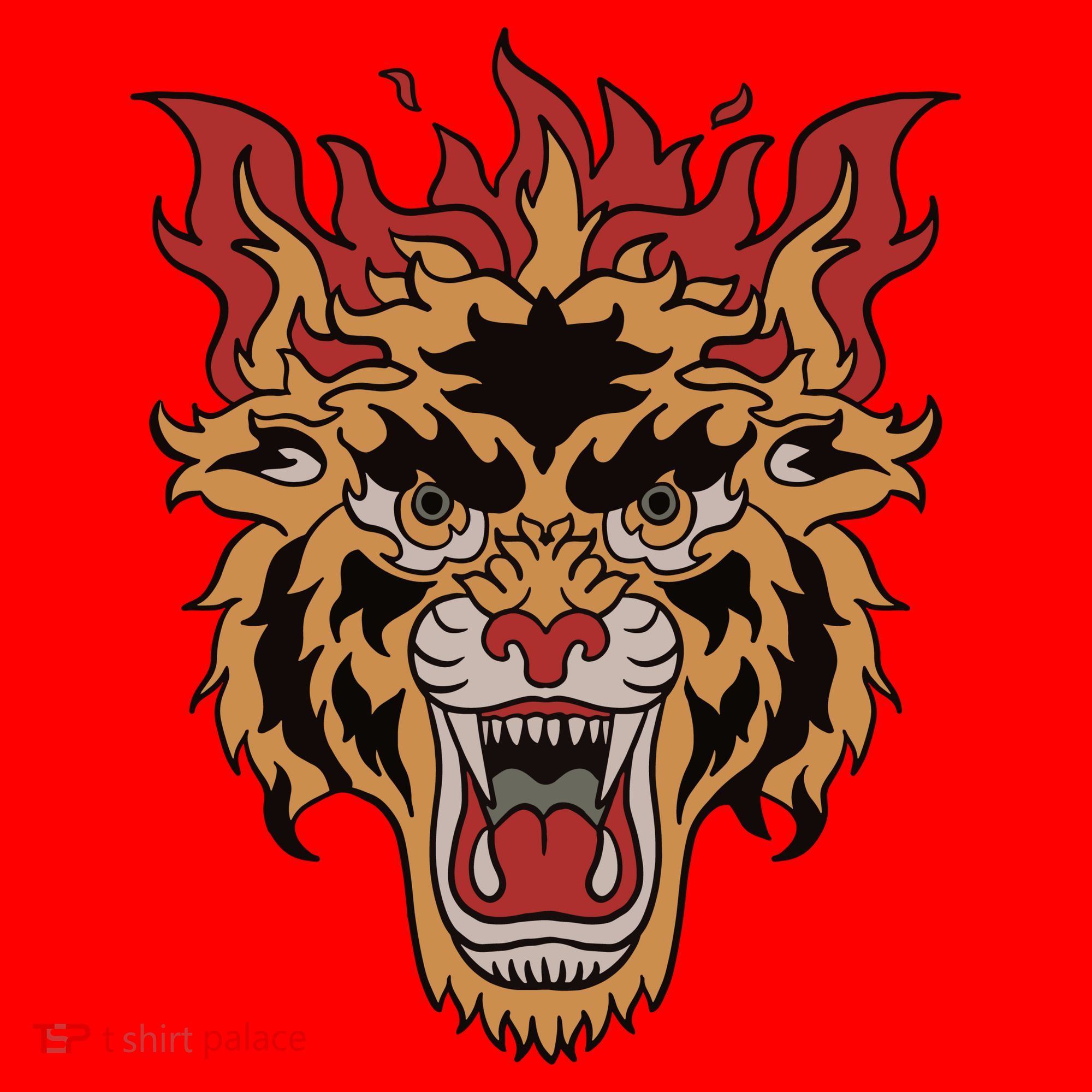 Tiger Flames Santa Hat