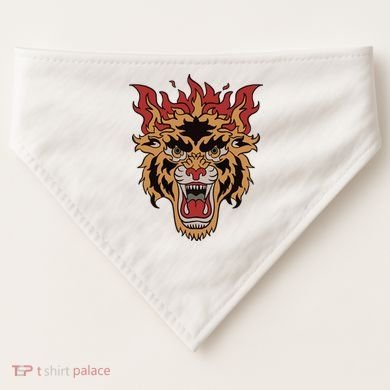 Tiger Flames USA-Made Doggie Bandana