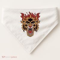 Tiger Flames USA-Made Doggie Bandana thumb 0
