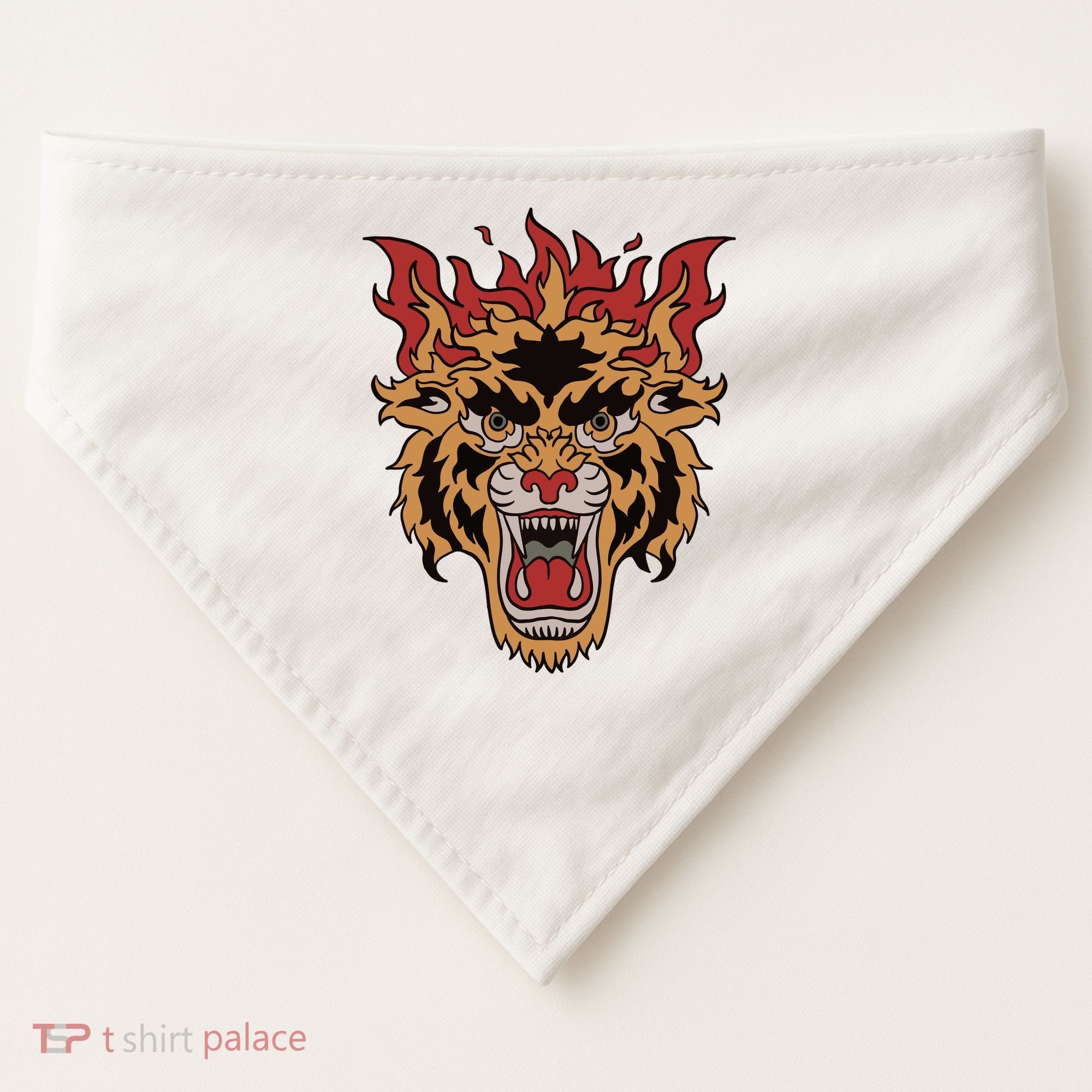 Tiger Flames USA-Made Doggie Bandana