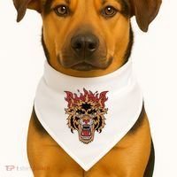 Tiger Flames USA-Made Doggie Bandana thumb 1