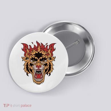 Tiger Flames Button