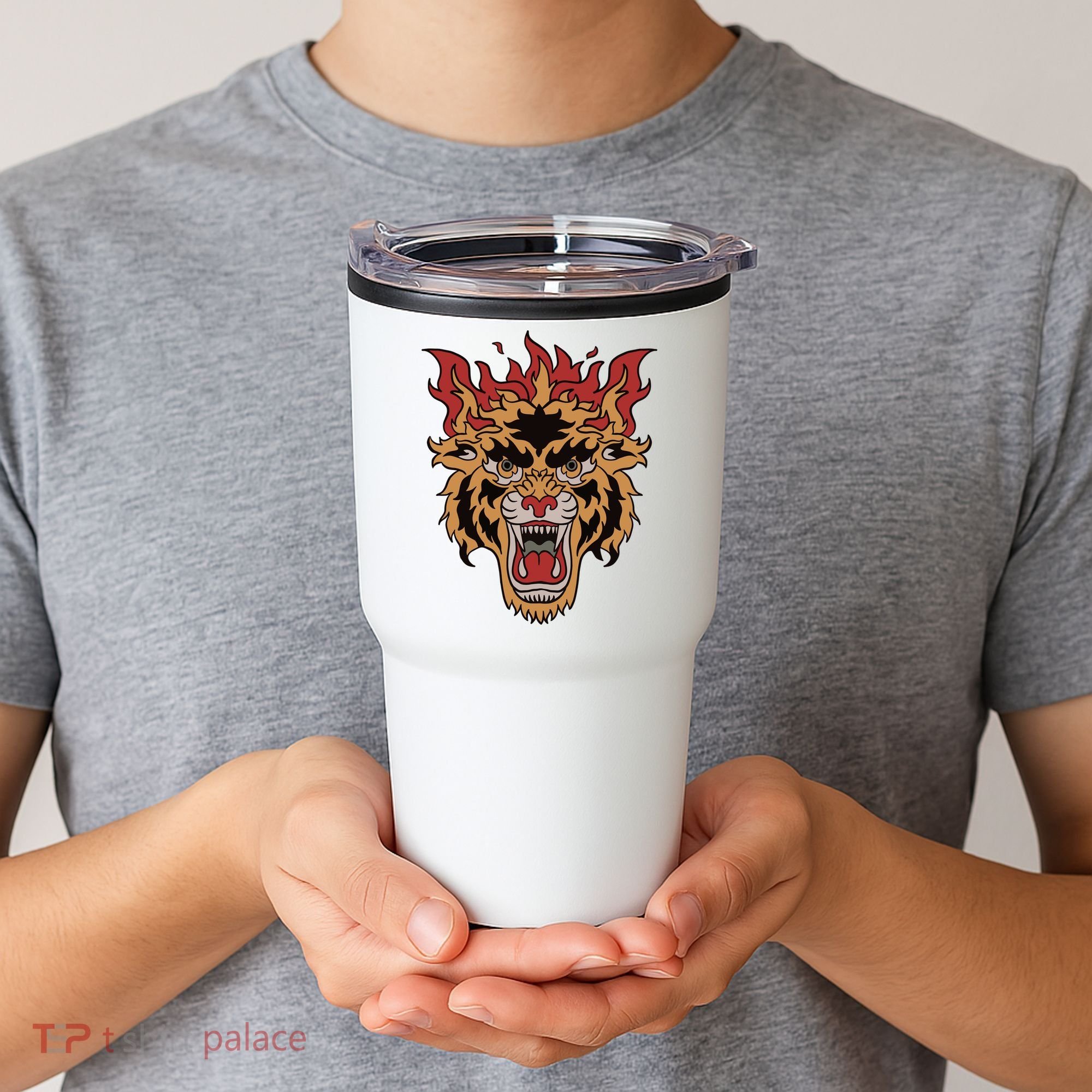 Tiger Flames Tumbler